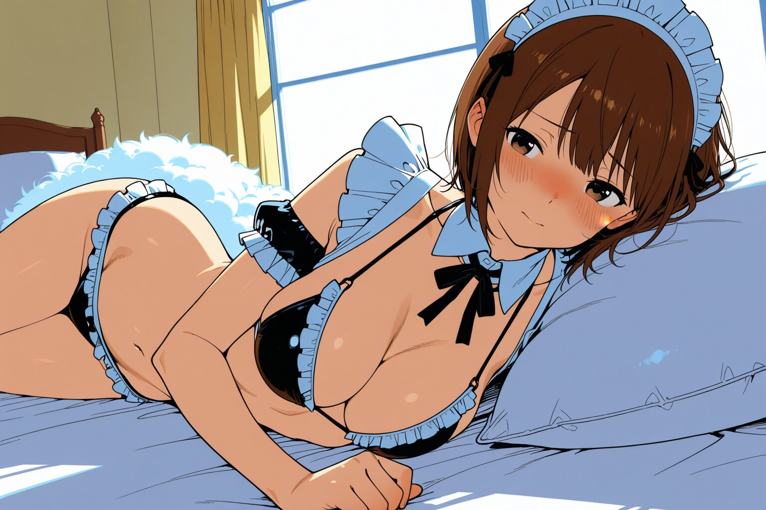 ビキニメイドさんと起きた朝は・・・