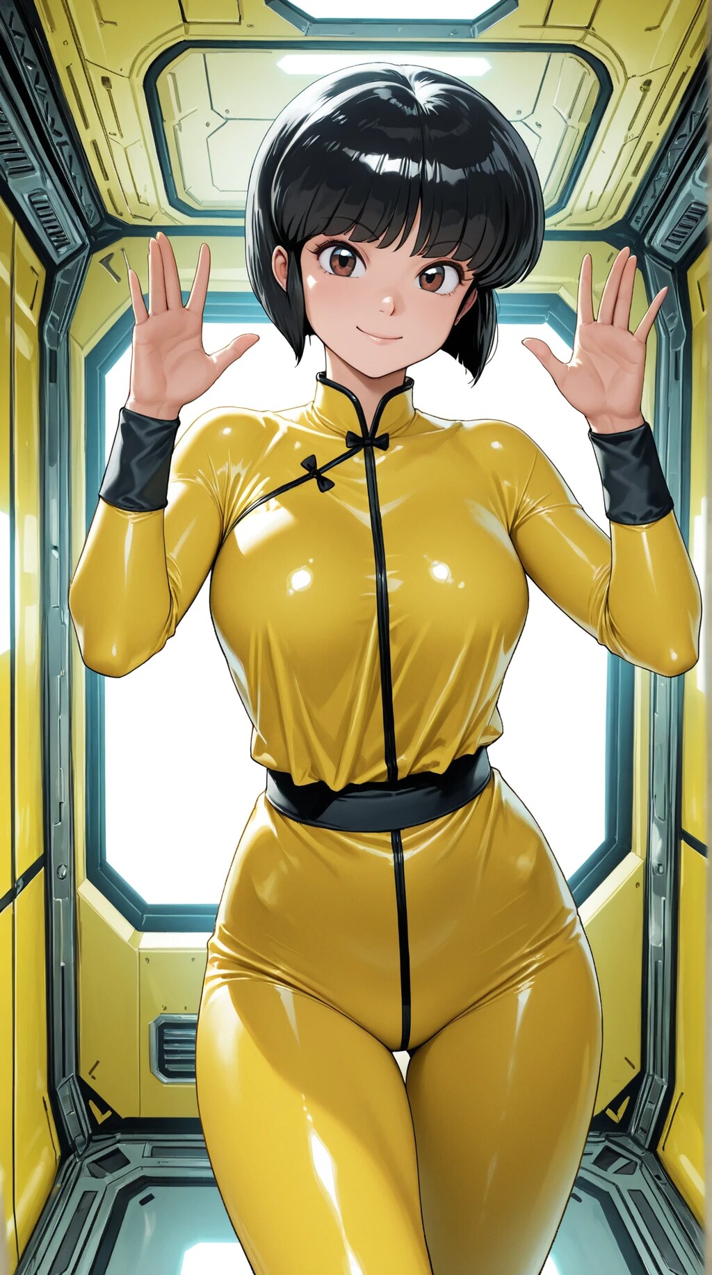 らんま1/2　天童なびき　黄色のボディスーツ　🐲