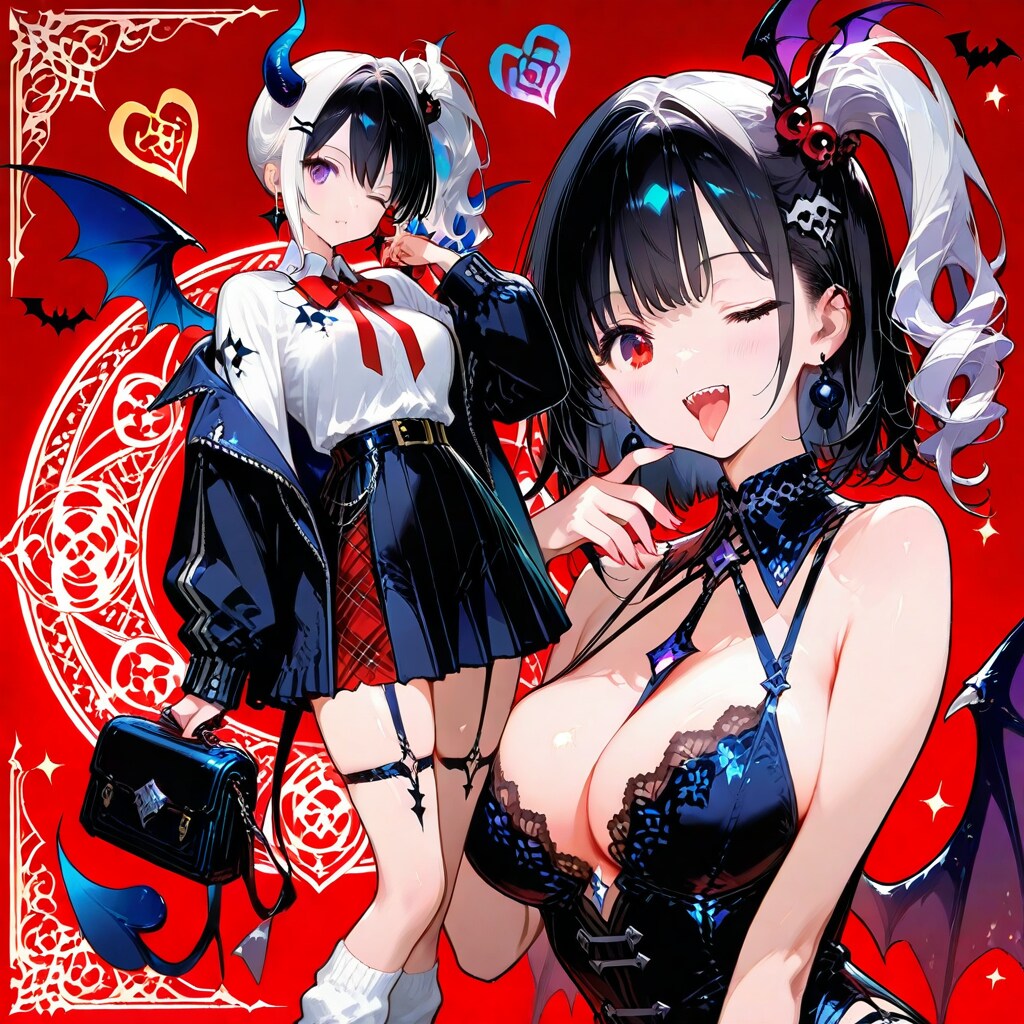 サキュバスJK♡ | の人気AIイラスト・グラビア