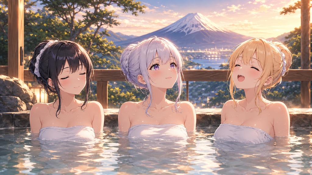 富士の見える別荘温泉