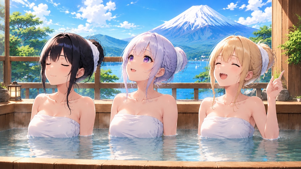 富士の見える別荘温泉