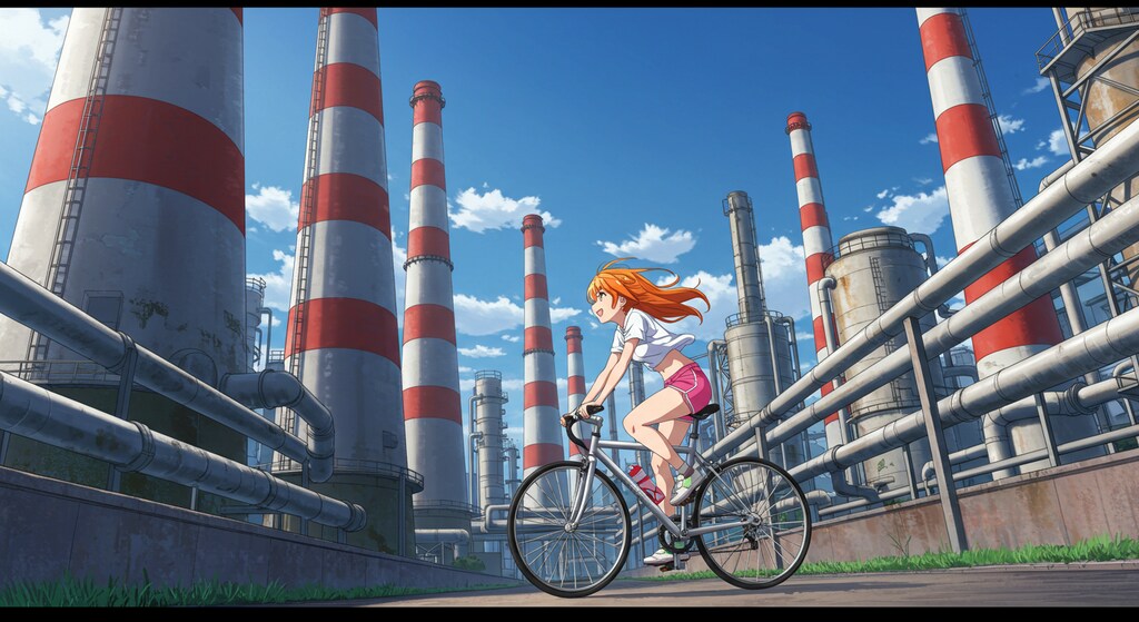 赤白ストライプ サイクリング