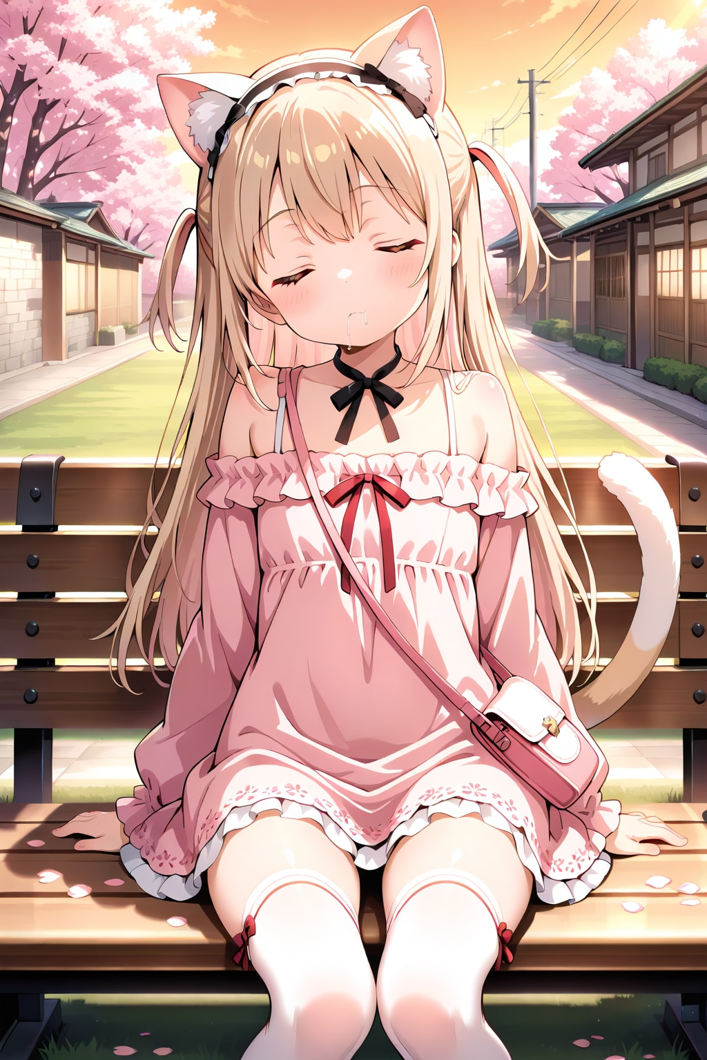 お昼寝ねこ耳少女 | の人気AIイラスト・グラビア