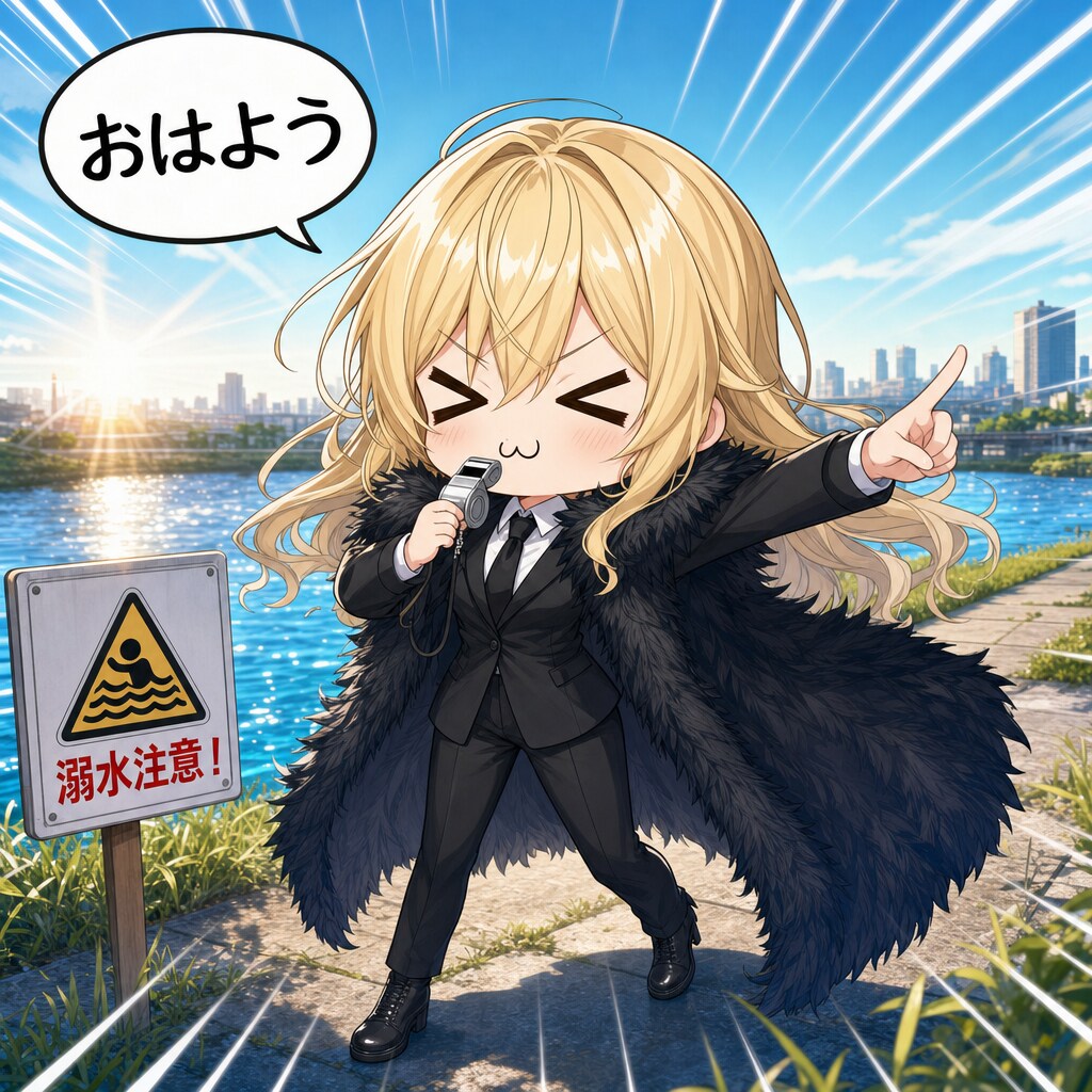 溺水注意とエリザベス
