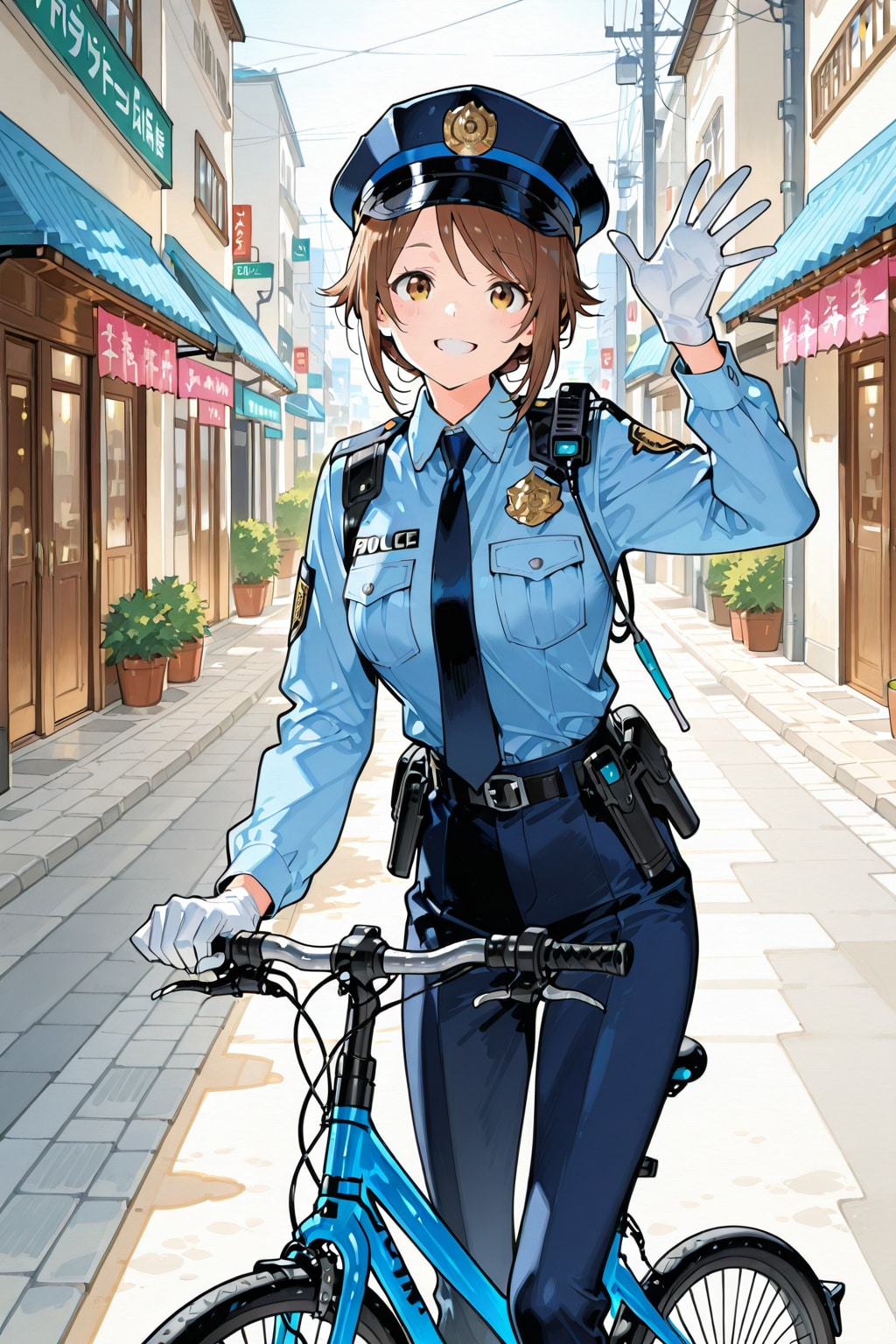 自転車で警邏中