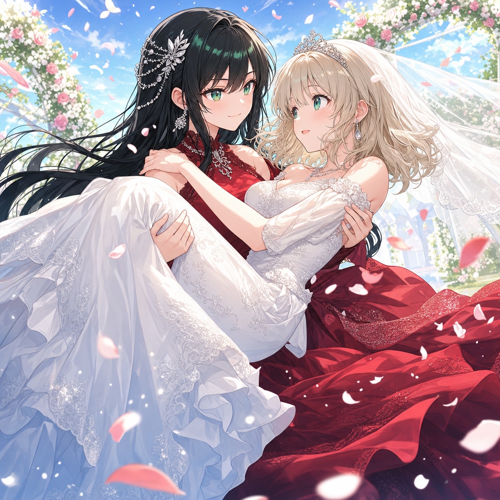 お姫様抱っこに興じる二人(企画参加)