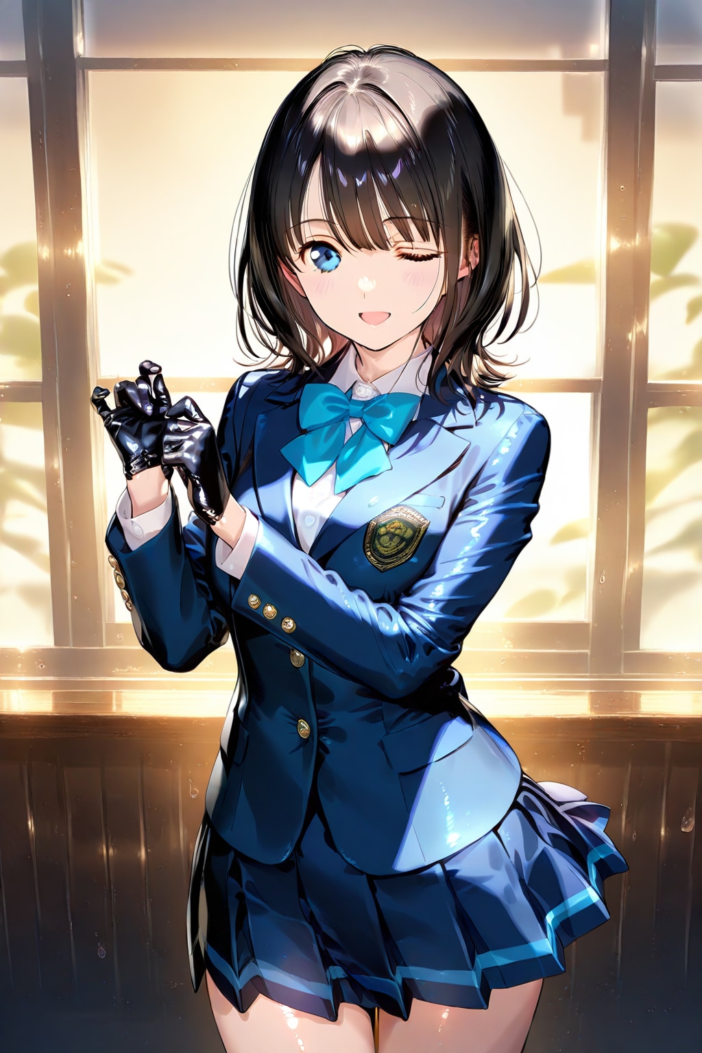 GPU学園へようこそ 友好的な制服女学生達