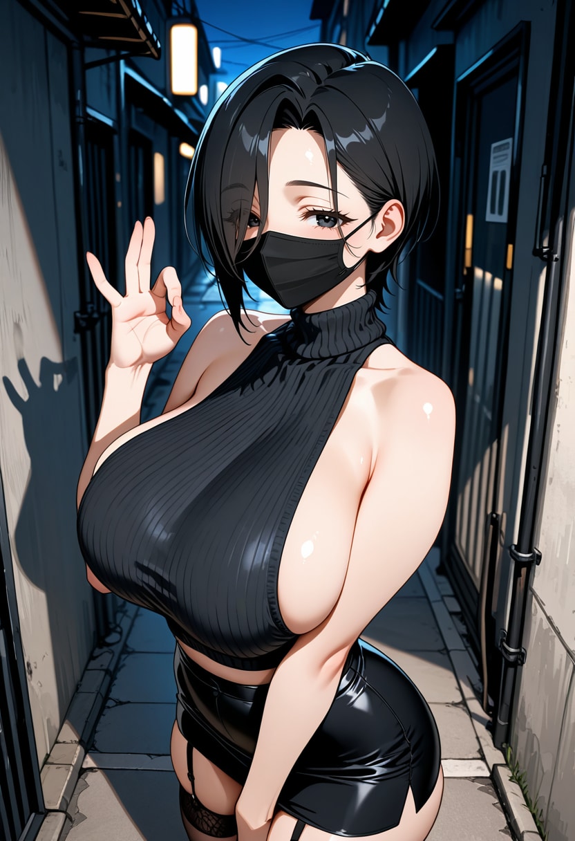 路地裏でのおしゃぶり