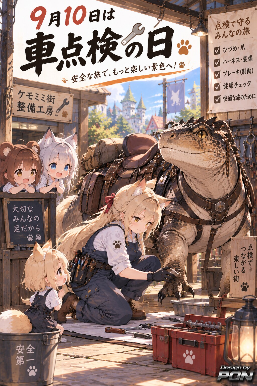 9月10日、車点検の日 | の人気AIイラスト・グラビア