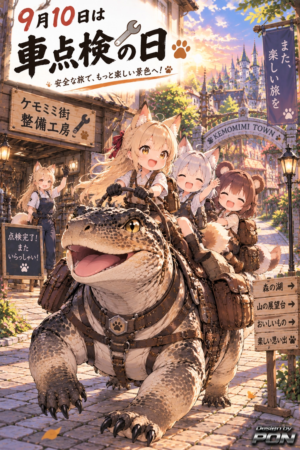 9月10日、車点検の日