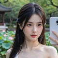 片方のおっぱいだけ見えちゃってるヌード 3枚目