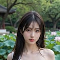 片方のおっぱいだけ見えちゃってるヌード 5枚目
