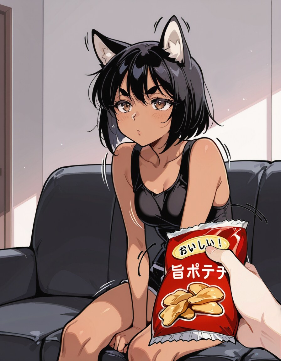 今日のわん娘 #3 「お菓子に反応するわん娘」