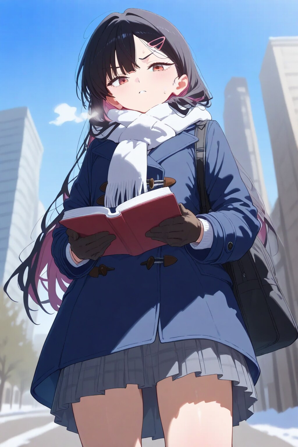 受験日の女の子