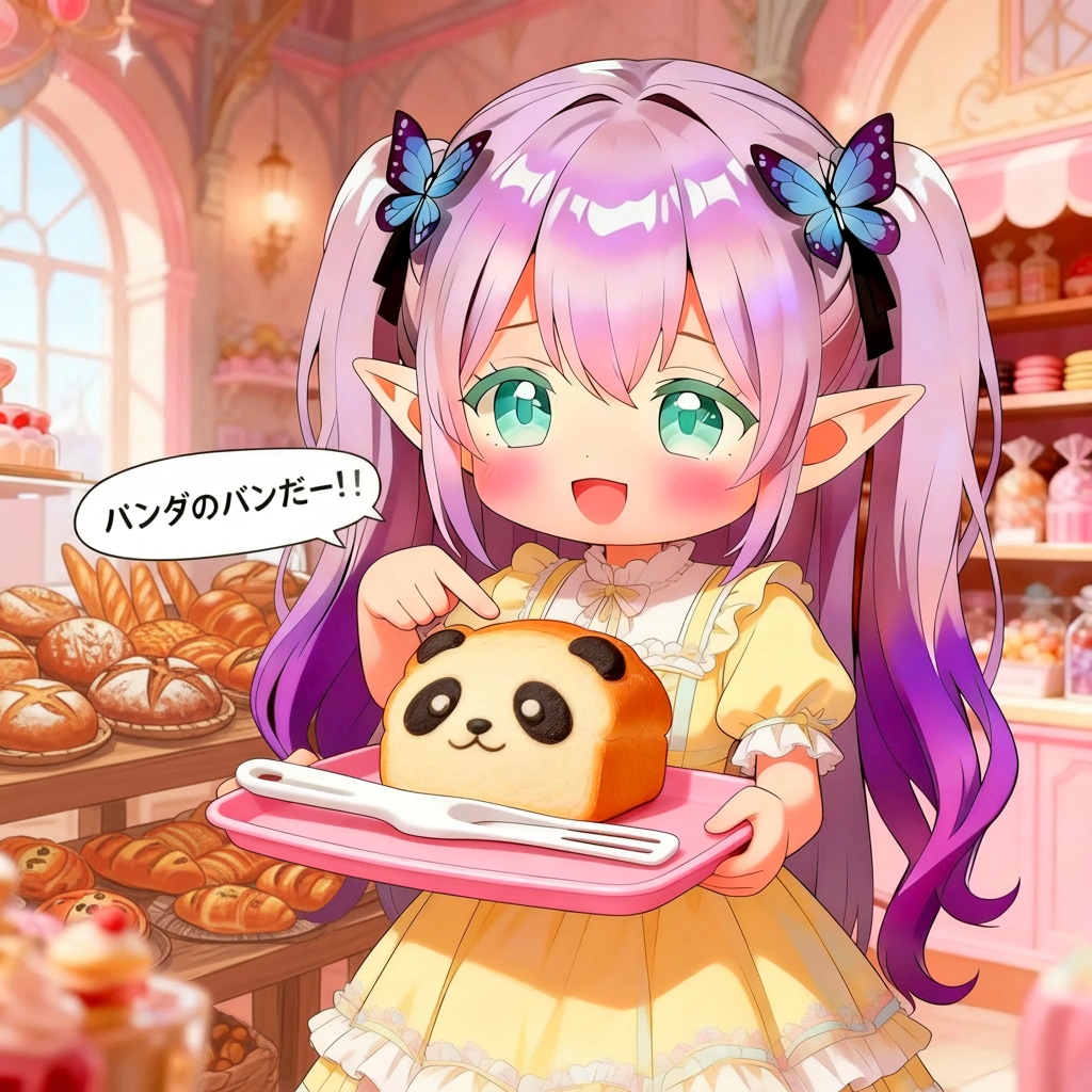 ダジャレです🐼パンダのパンだ〜🍞