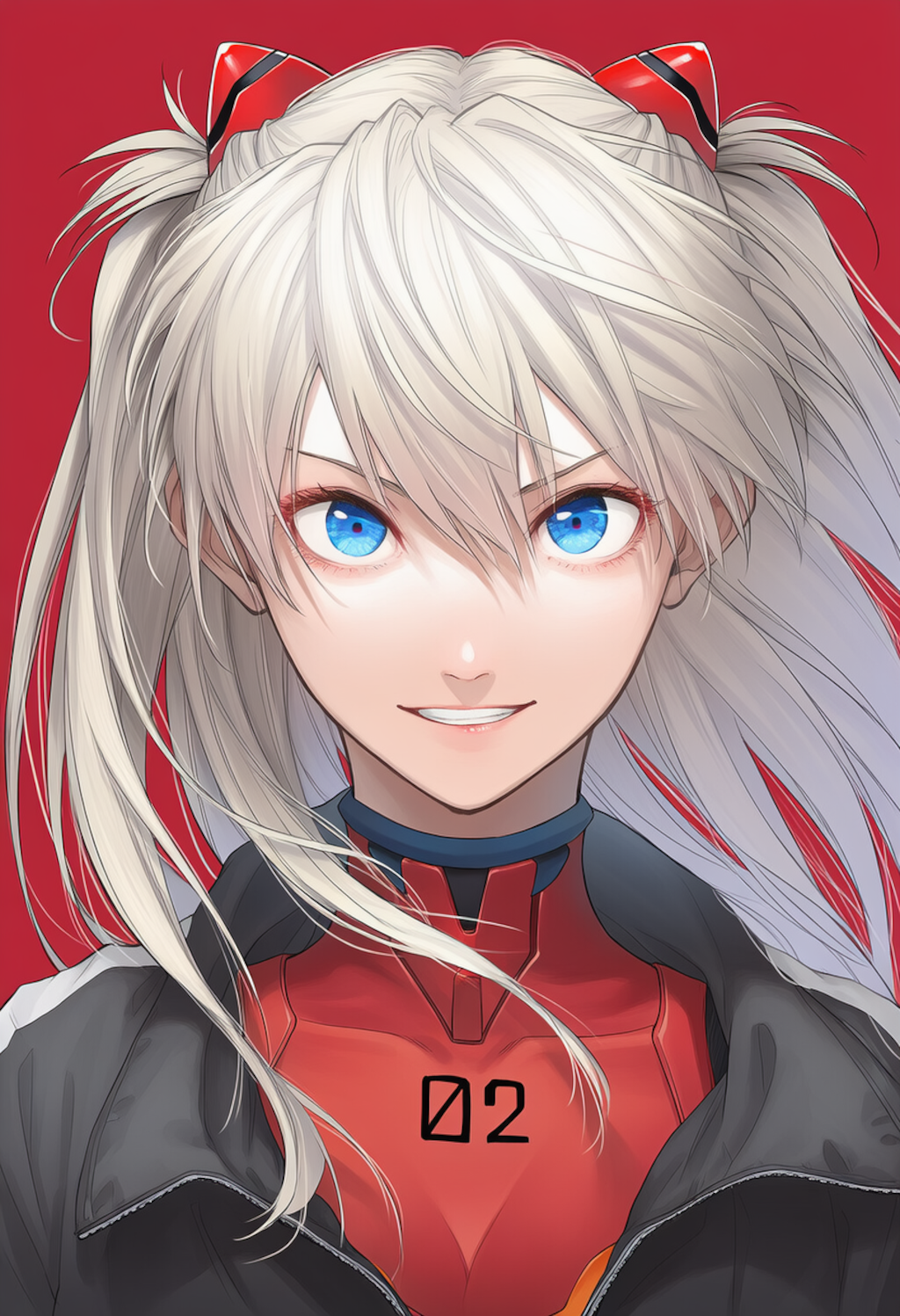 服部先輩、アスカのコスプレでドヤ顔