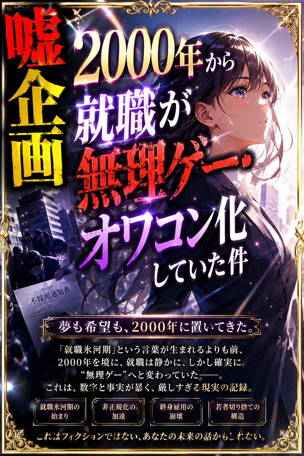 2000年から就職が無理ゲー・オワコン化していた件