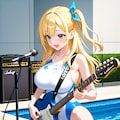 プールのギタープリンセスナミちゃん 2枚目