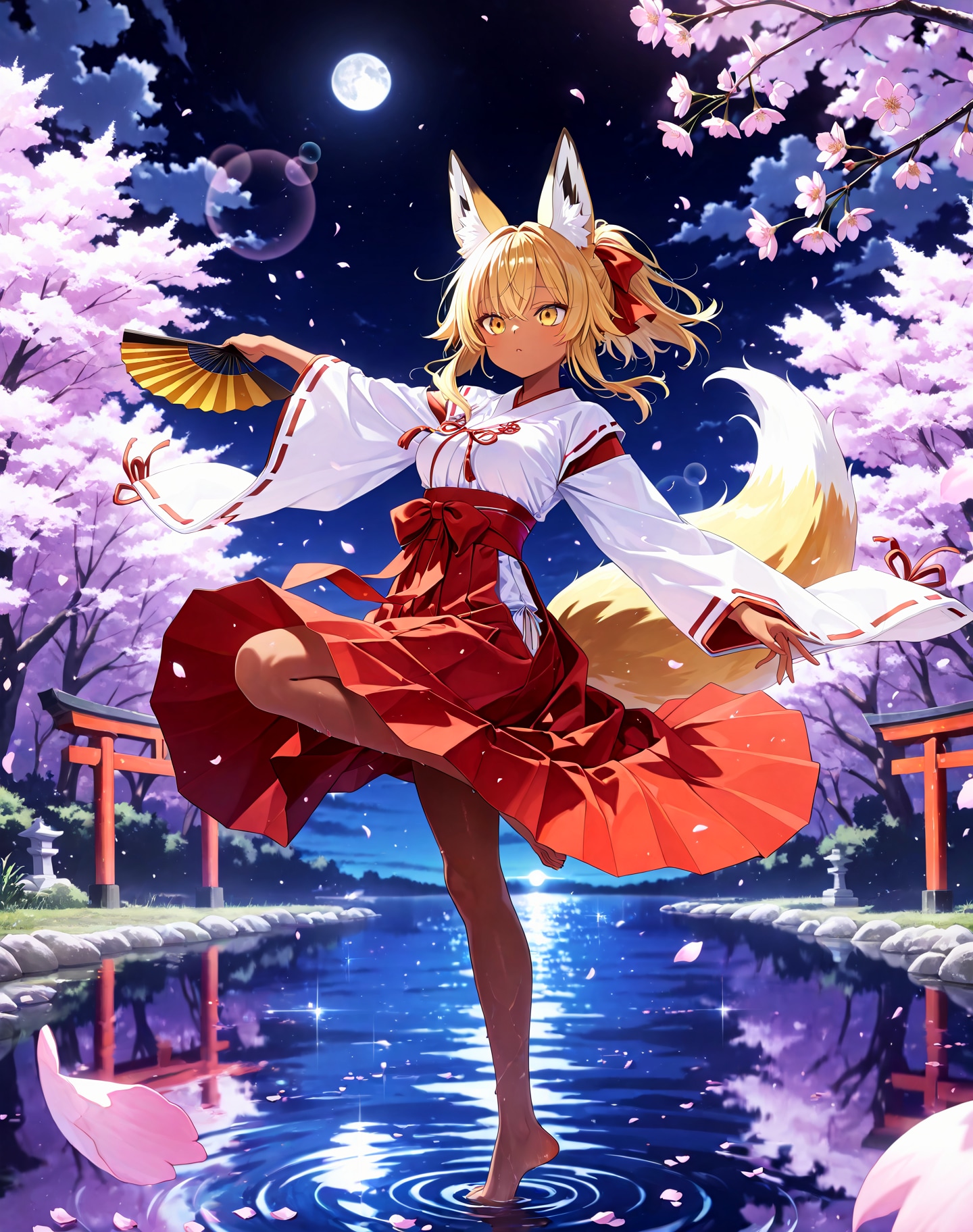 舞う金狐 | の人気AIイラスト・グラビア