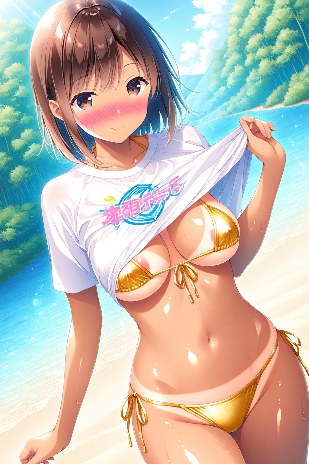 恥ずかしいけど、頑張って着たから…。