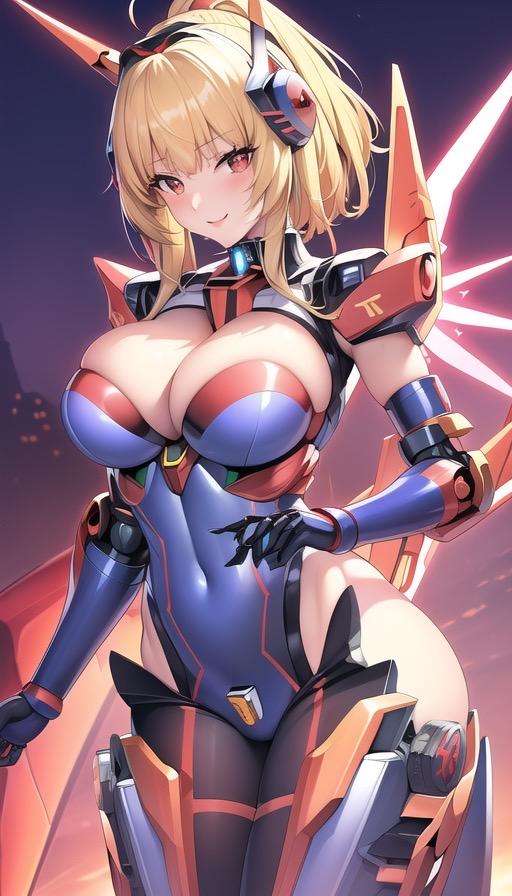 金髪ショートメカ娘イラスト集