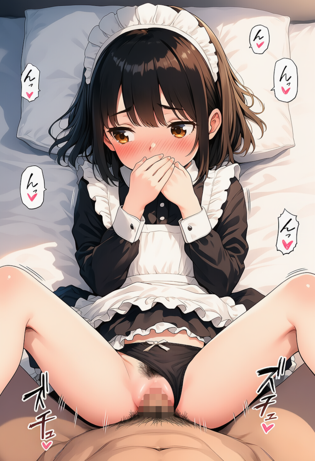 他のメイドにバレないように連測中出し【声我慢セックス】