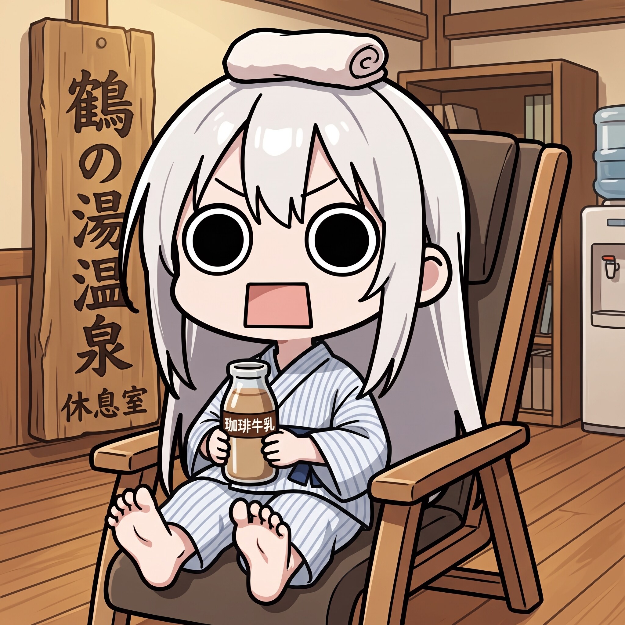 温泉で休養中えらいこっちゃ嬢 | の人気AIイラスト・グラビア