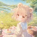 春うらら、くま娘のピクニック日和🐾 4枚目