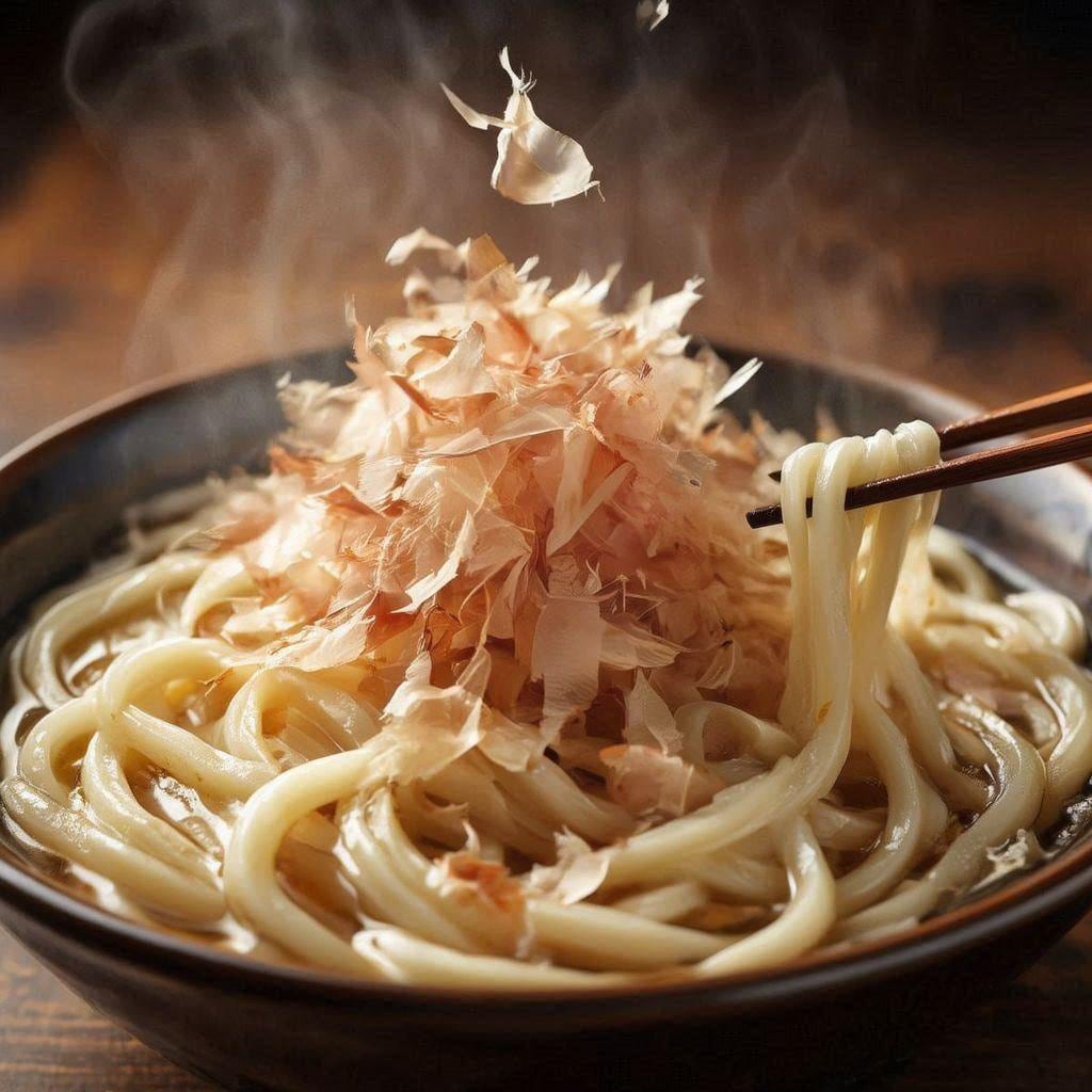 鰹節ぶっかけうどん
