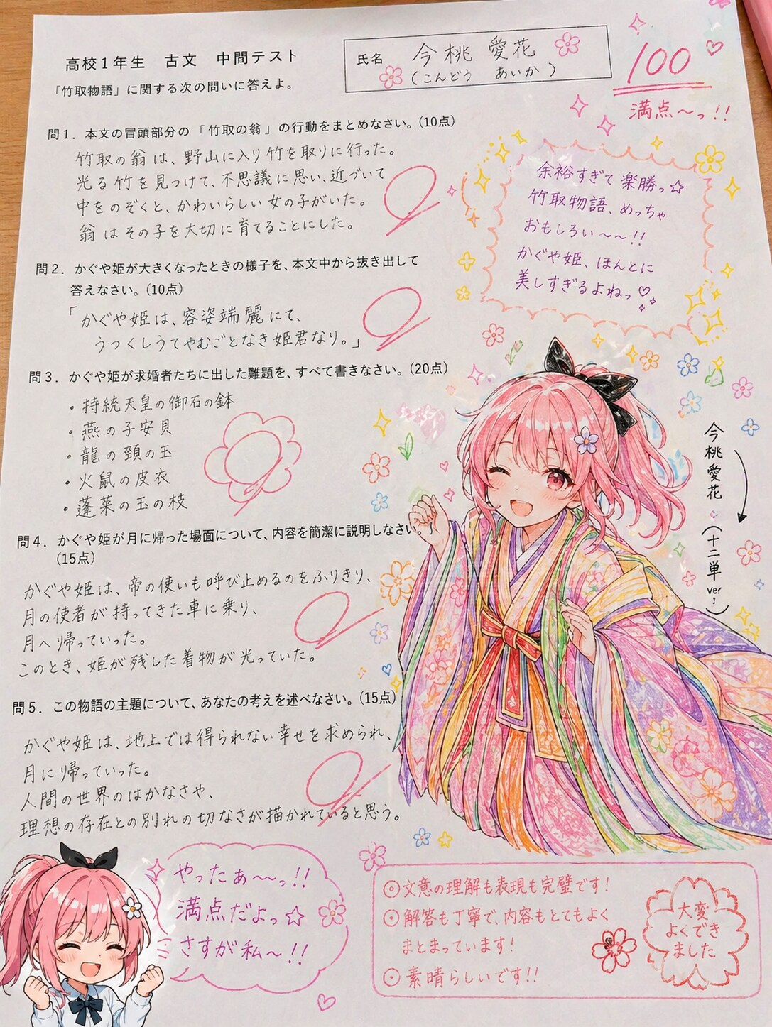 中間テストの答案 | の人気AIイラスト・グラビア