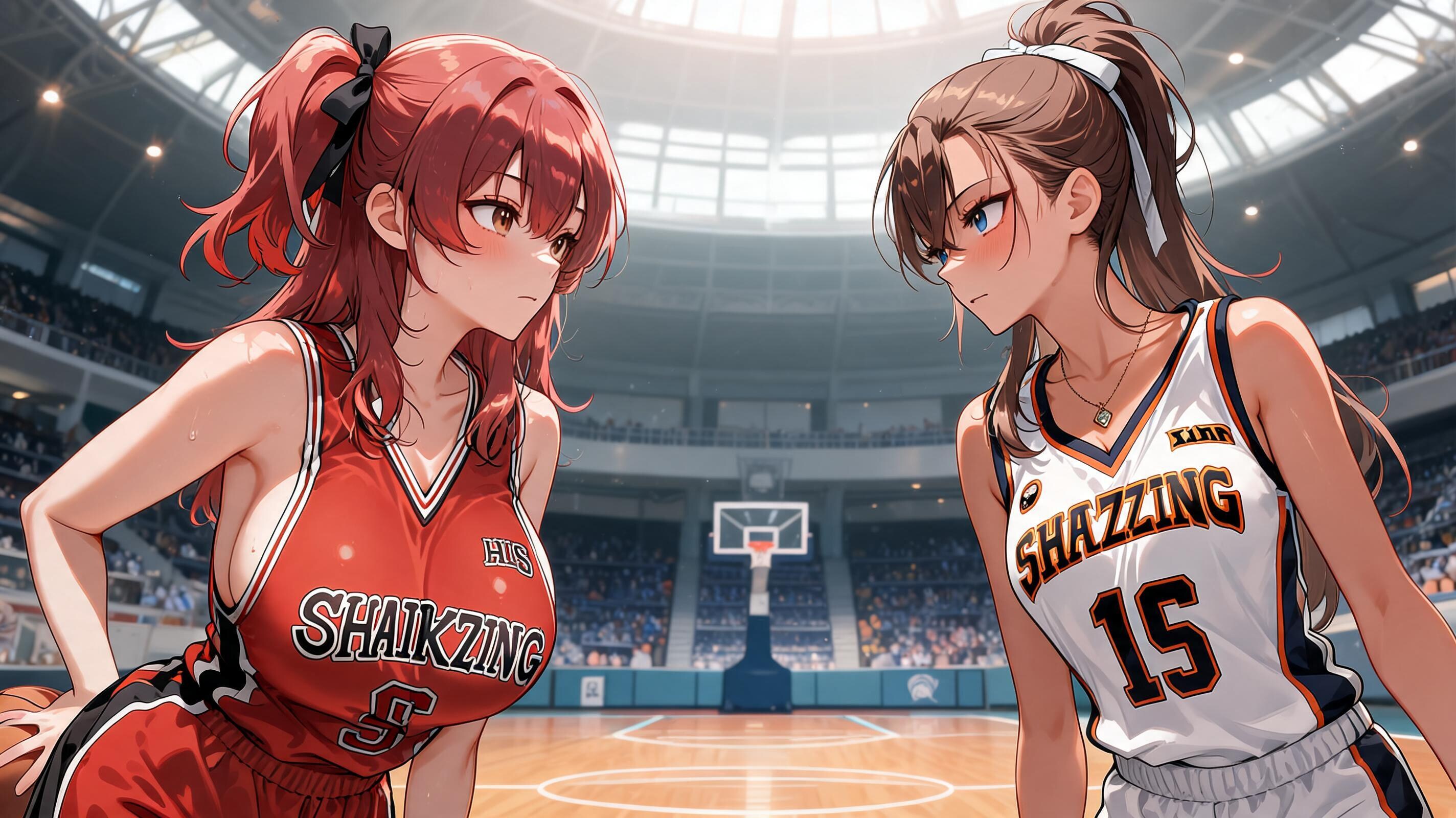 千尋さんとバスケ対決