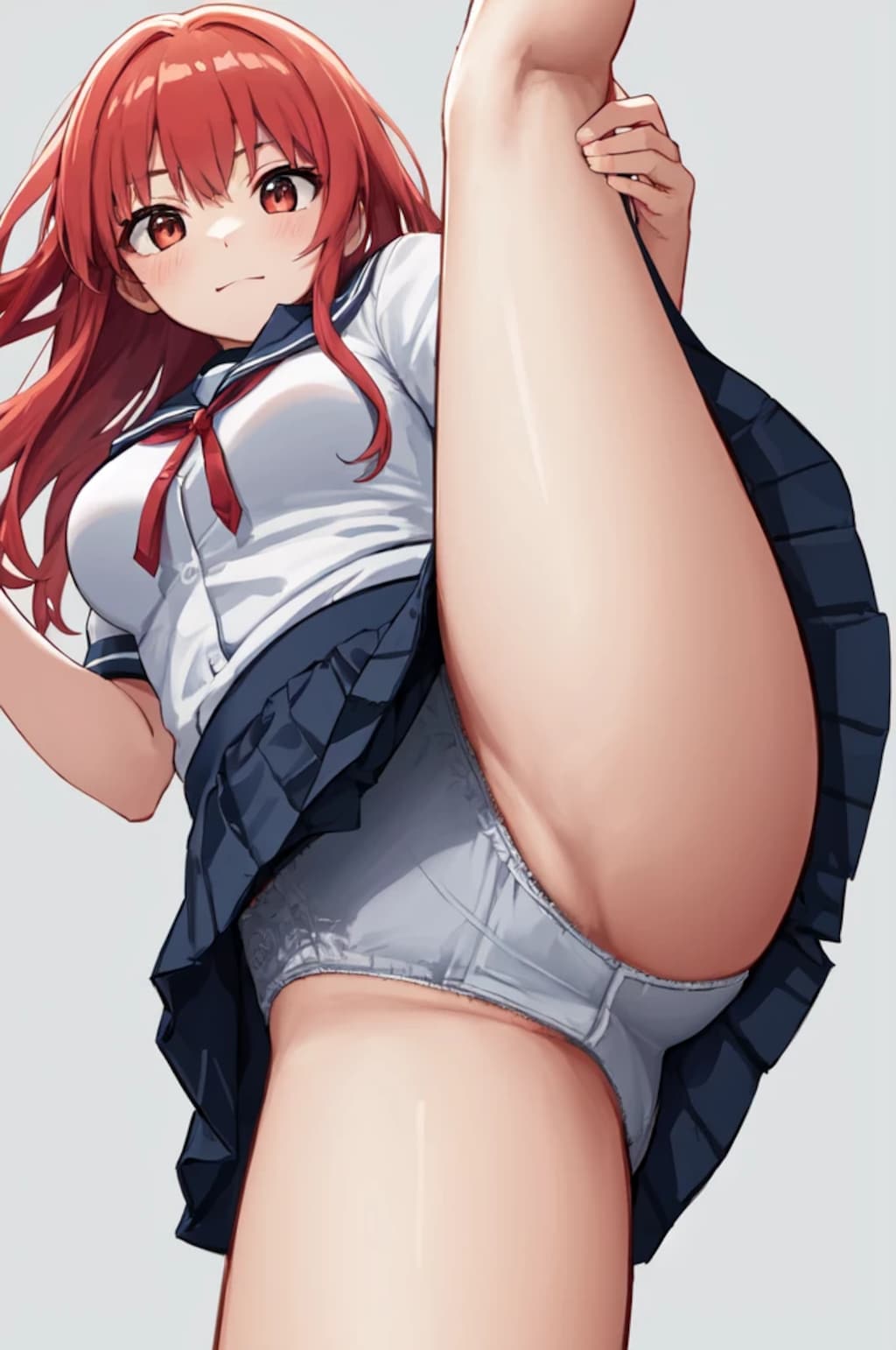 Y字バランスしてくれるJK