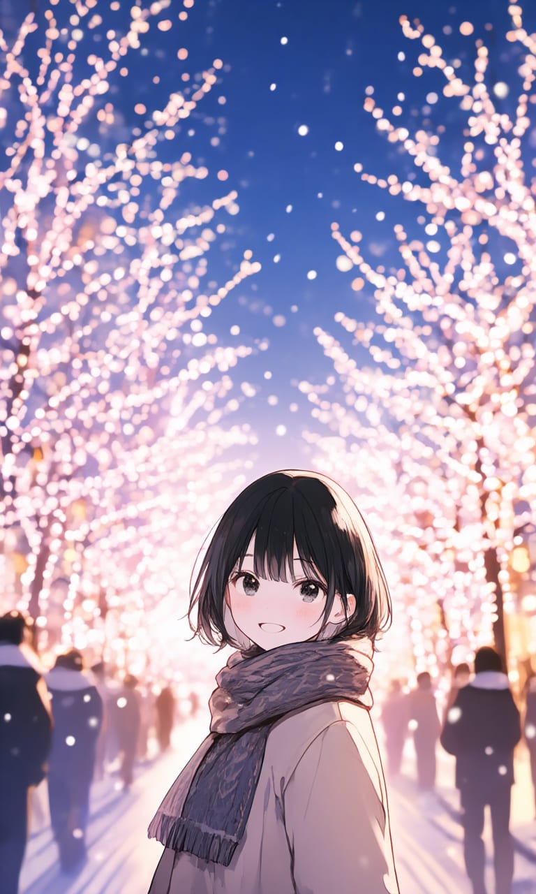 イルミネーションの中で | の人気AIイラスト・グラビア