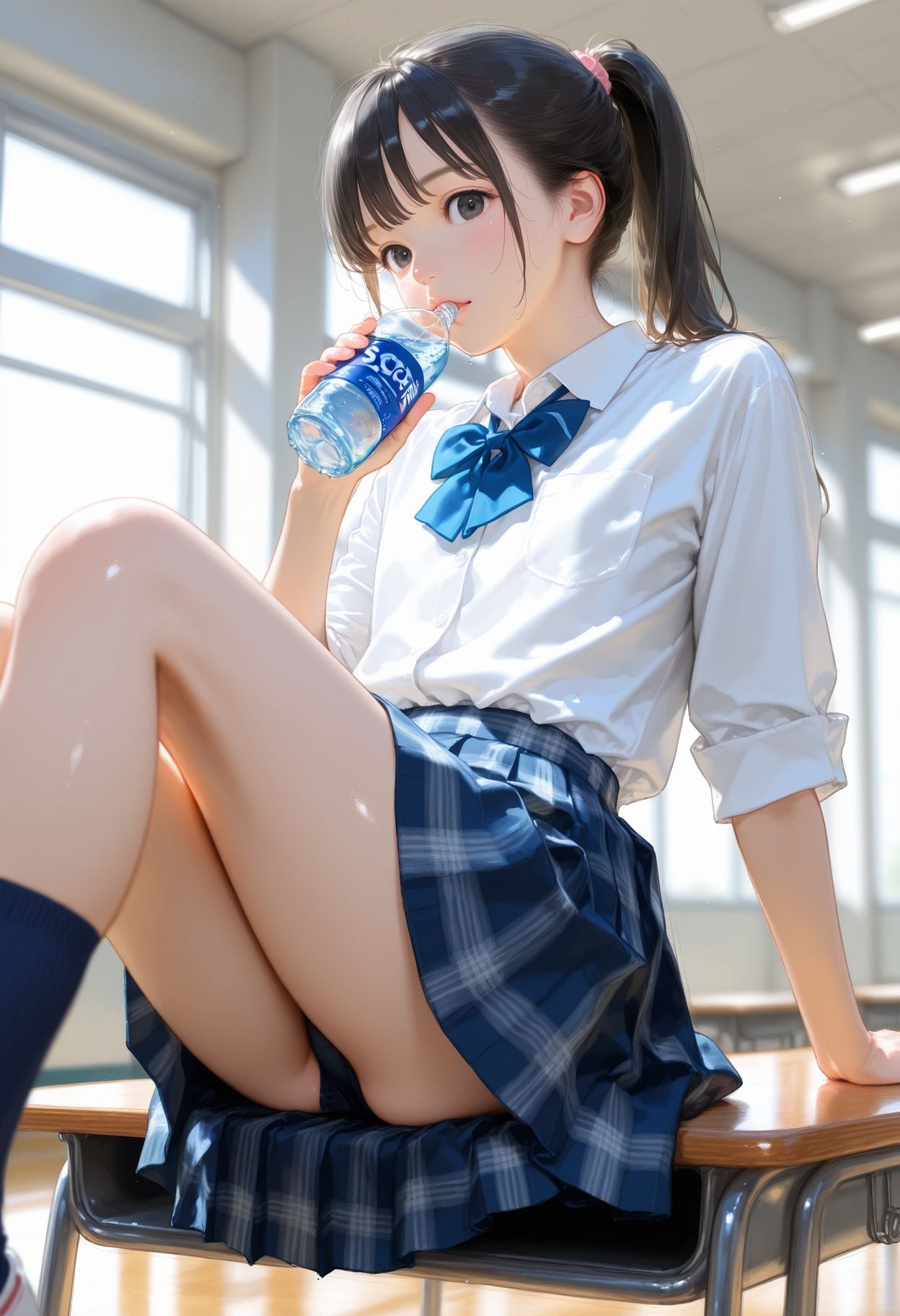 美しい向かいの席の女の子