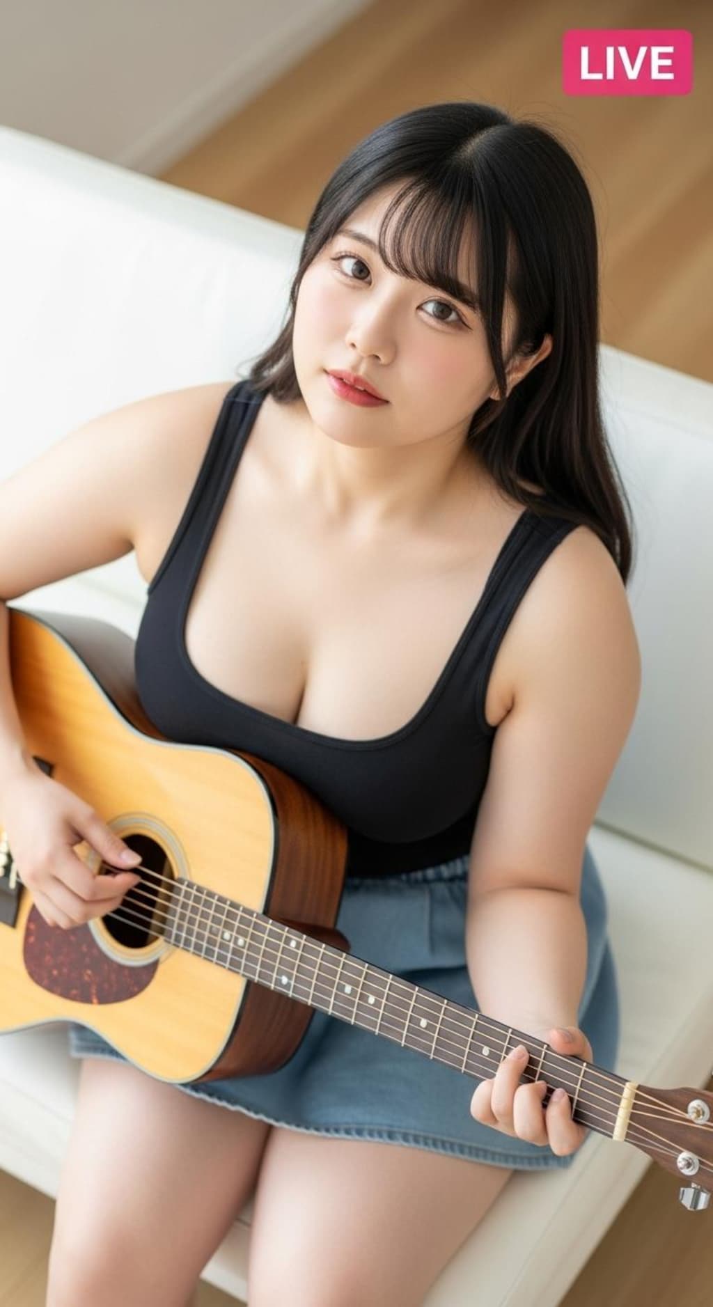 自分の魅力をよく理解している女性の弾き語りインスタライブ（ややむっちり編）