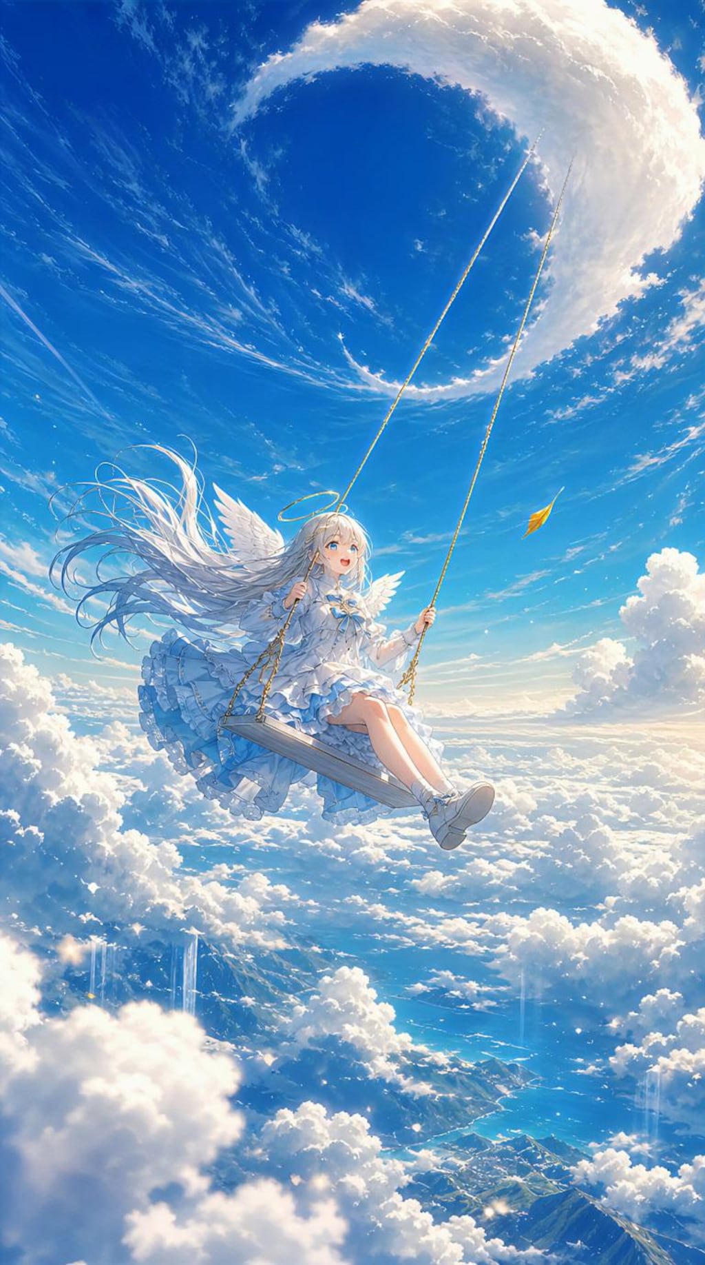 🪽 今日のルルエル 💫天空のブランコなのら～！