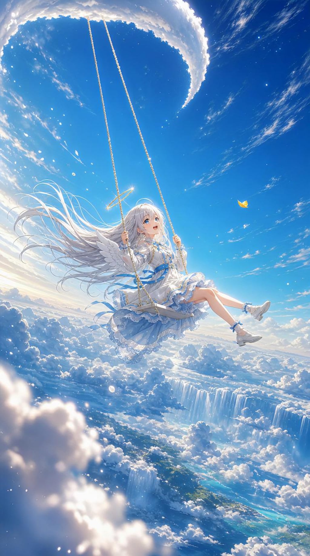 🪽 今日のルルエル 💫天空のブランコなのら～！