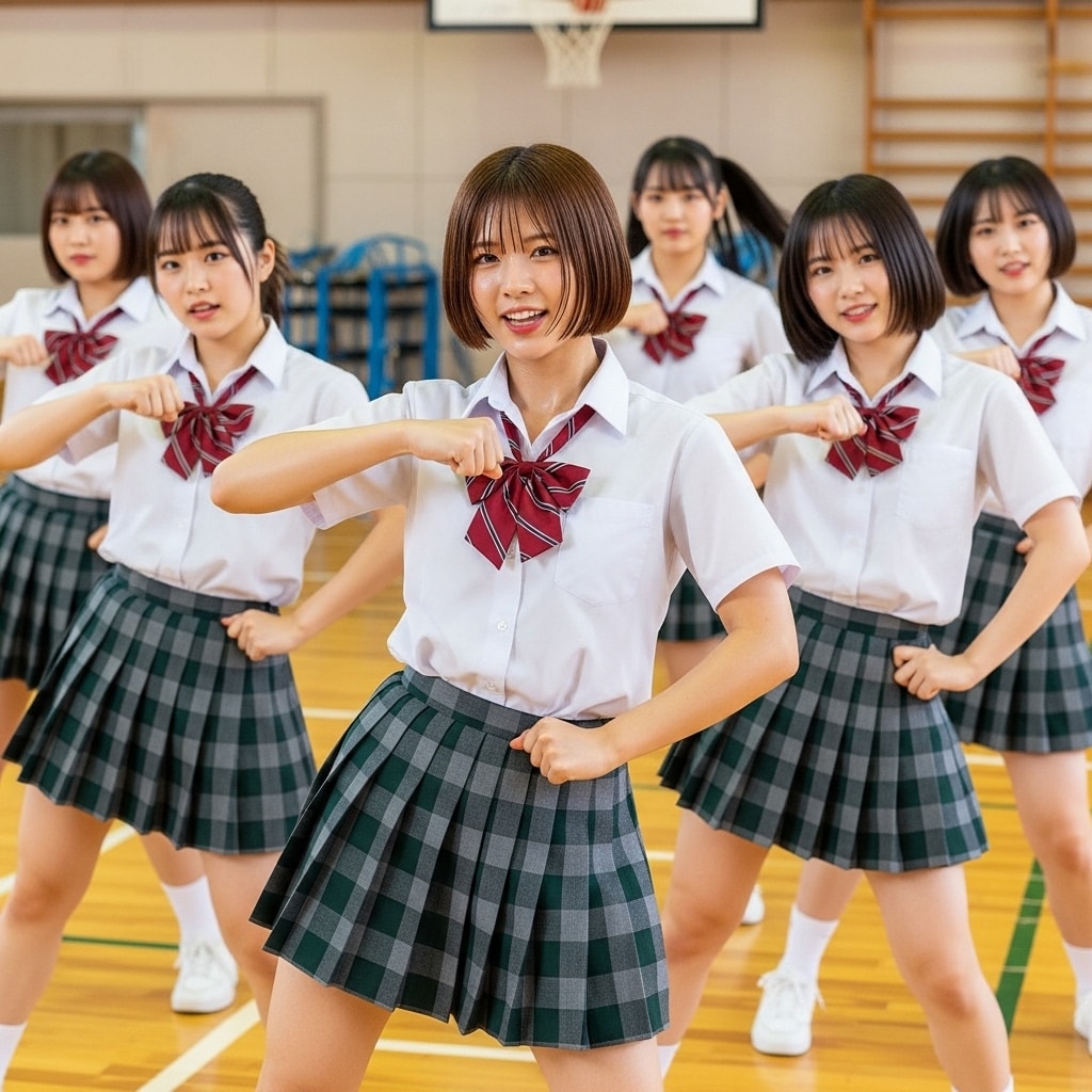 ＪＫ_ダンス部　コンテスト練習＆本番