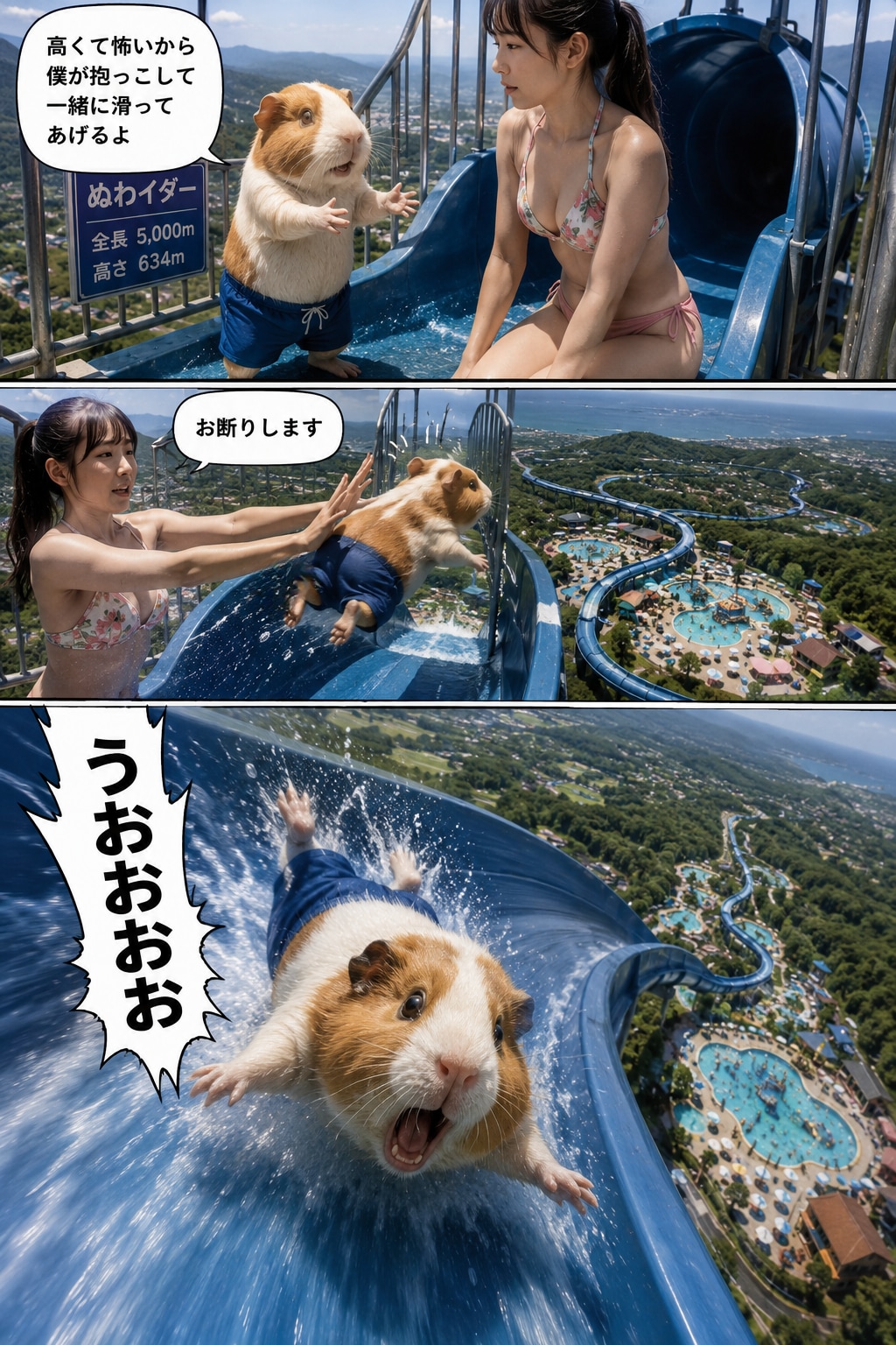 ぬわイダーでナンパに失敗するモルモット