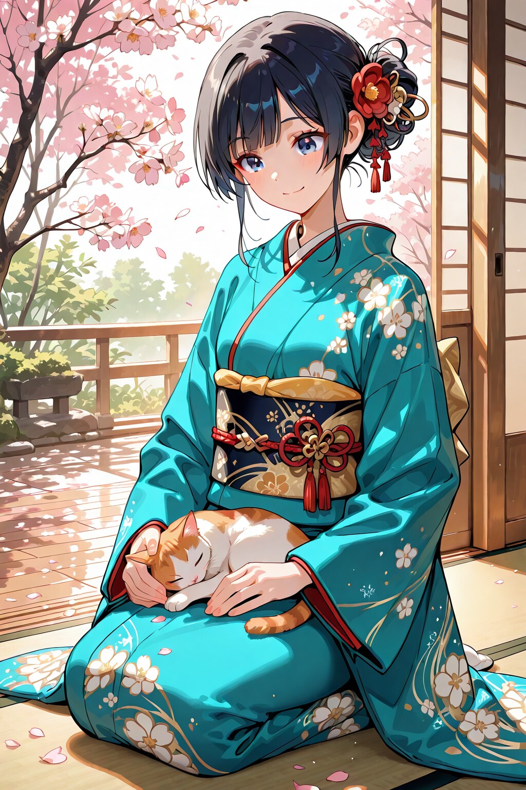 猫と花見 | の人気AIイラスト・グラビア