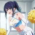 青髪チアガール 8枚目