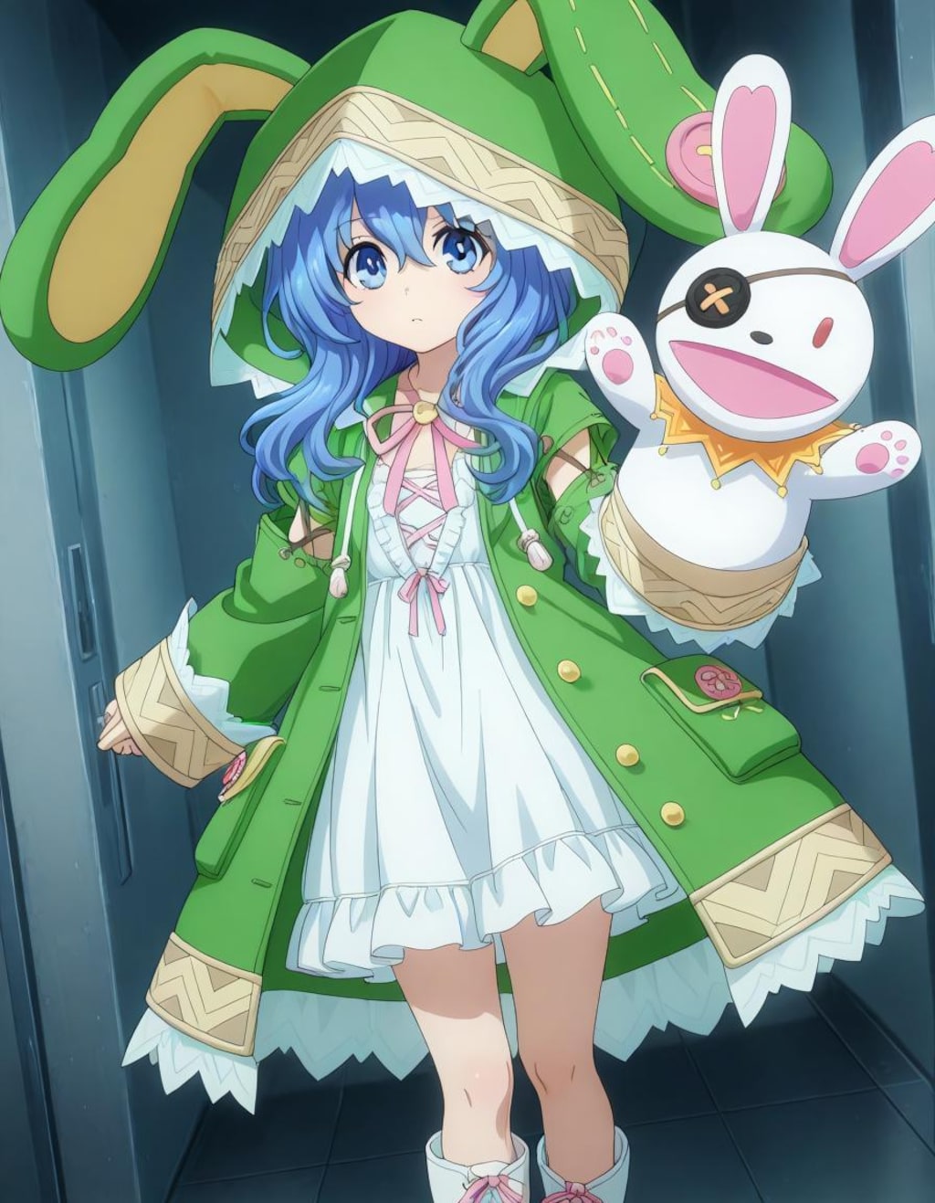 青髪チアガール