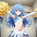 青髪チアガール 4枚目