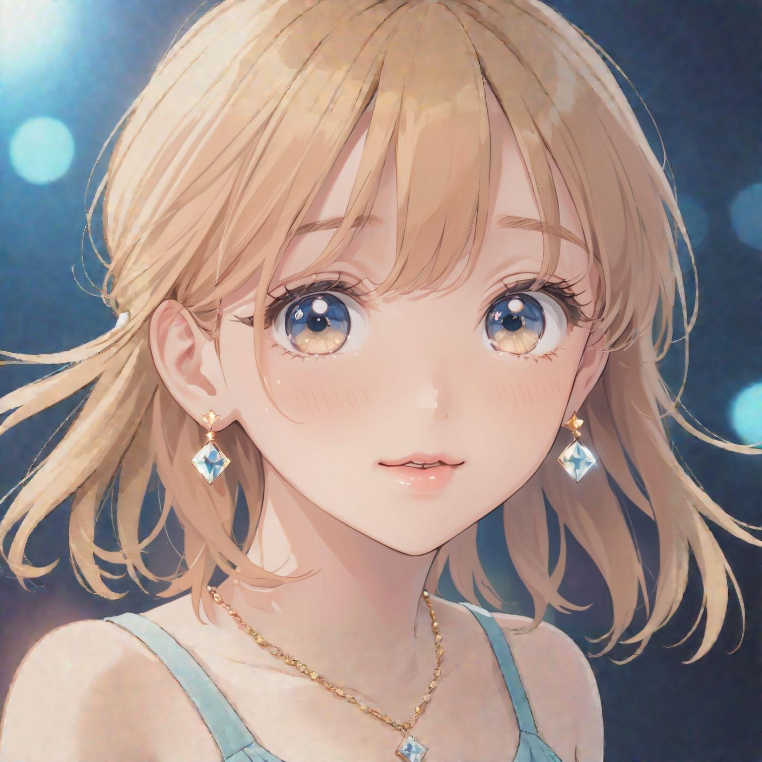 １８歳のお目目パッチリの美少女のイラストのポートレート