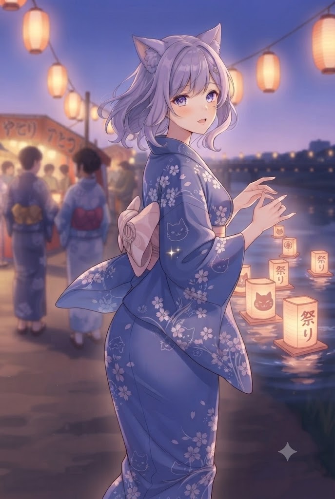 夏祭りと浴衣のシス