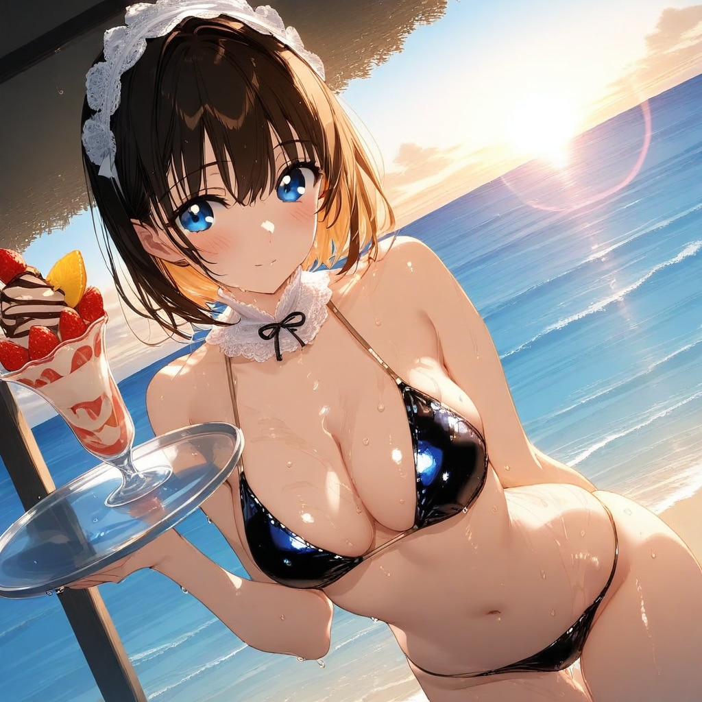 渚の給仕、真夏のグロス。