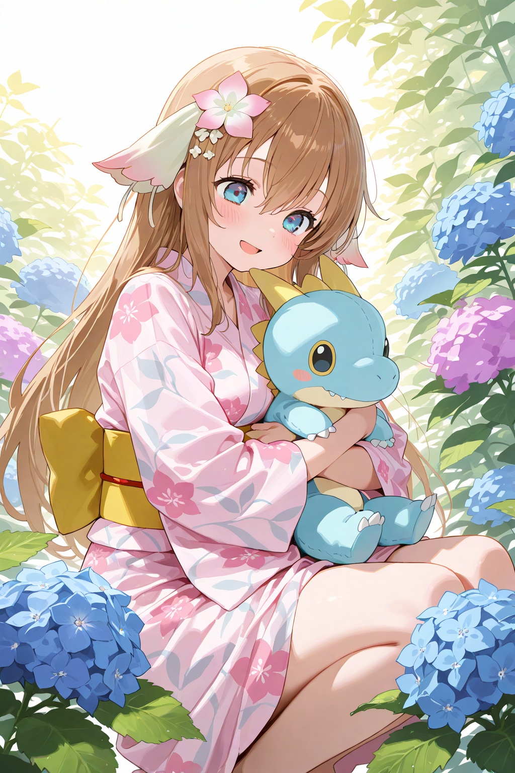 テレくん～、あじさい綺麗だねぇ