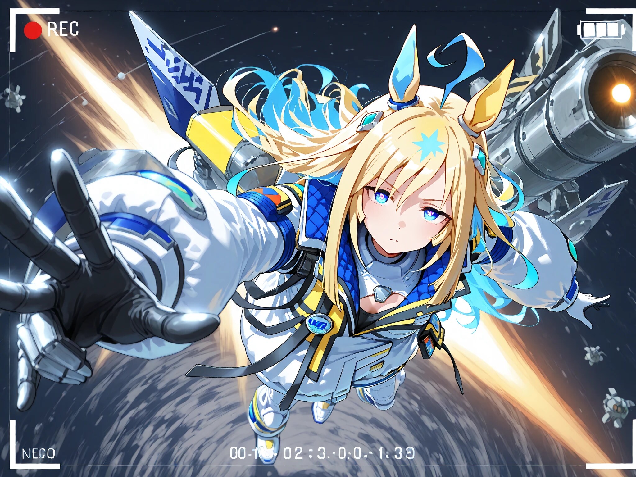 船外活動をする宇宙走娘＜コスモピュエラ＞☆