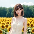 ひまわり畑（１人） No.2 4枚目