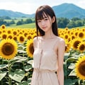 ひまわり畑（１人） No.2 8枚目